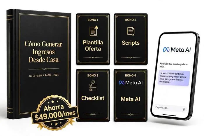 PACK 2026: Ingresos Desde Casa + 4 Bonos + Asistente Meta AI